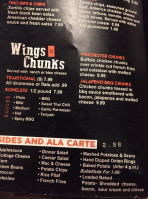 Winchesters And Saloon menu