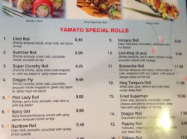 Yamato Steak House Of Japan menu
