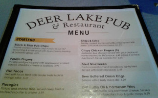 Deer Lake Pub menu