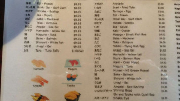 Sada Sushi Izakaya menu