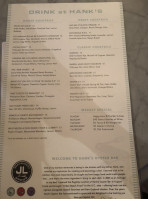 Hank's Oyster Old Town menu