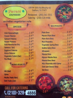 Pavani Express Vegetarian menu