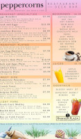 Peppercorns Ramada Inn menu