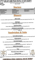 Old Skygusta Tavern menu