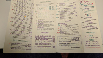 L Thai menu