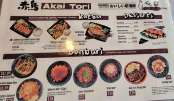 Akai Tori Ramen Yakitori menu