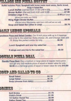 Village Inn Pizza Parlor menu
