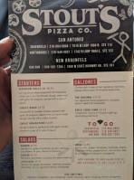 Stouts Pizza menu