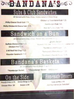 Bandana Cafe menu