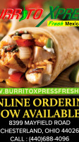 Burrito Xpress Fresh Mexican Grill food