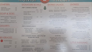 Rumbi Island Grill menu