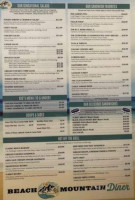 Beach Mountain Diner menu