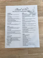 Basil And Co. menu