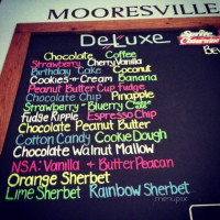 Mooresville Ice Cream Co menu