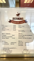 Berkins On Oak menu