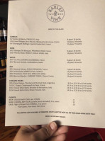 Barley Vine Tavern menu