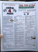 Turn 4 Pizza menu