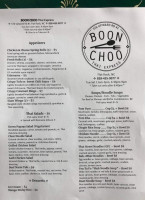 Boon Choo Thai Express menu