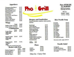 Pho And Grill Closed menu