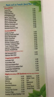 168 Sushi menu