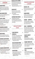 Charcoal And Grill menu