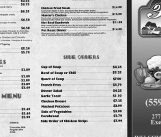 Petes Place menu