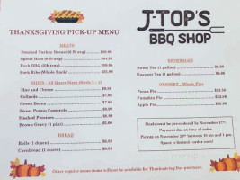 J-top's Bbq Shop menu