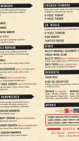 Milo's Hamburgers menu