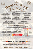 The Marion Wing Factory menu