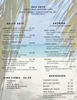 Irie Eats menu