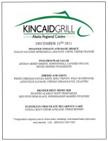 Kincaid Grill menu