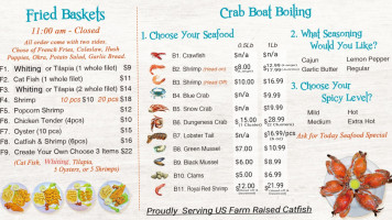 The Crab Boat menu