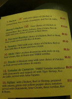 El Zarape menu