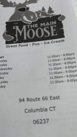 The Main Moose menu