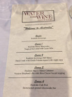 Water Into Wine, Bistro Lounge menu