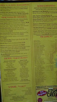 Fish Creek Grill menu