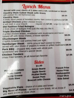 Sharon's Cafe menu