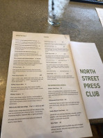 North Street Press Club menu