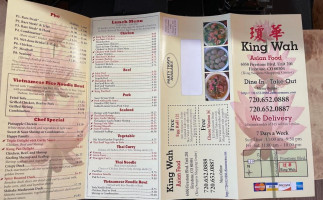 King Wah Asian Food menu