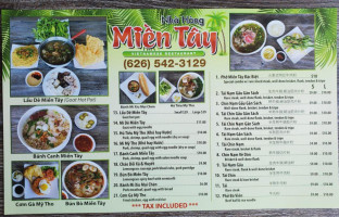 Mien Tay menu