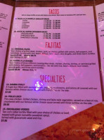 El Bamba Mexican menu