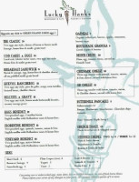 Lucky Hanks Rest Cafe Inc menu