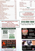 Justino's Pizza menu