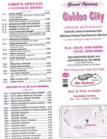 Golden City Chinese menu