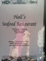 Hall's Seafood inside
