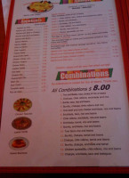 Garcias Mexican menu