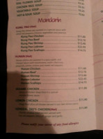 Moy's menu