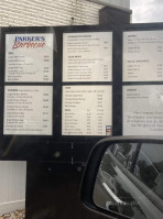 Parkers Barbecue Restaurant menu