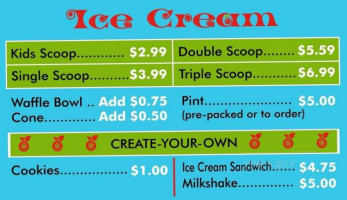 Yobre'z Frozen Dessert menu