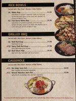 Pyung Chang Korean Bbq menu